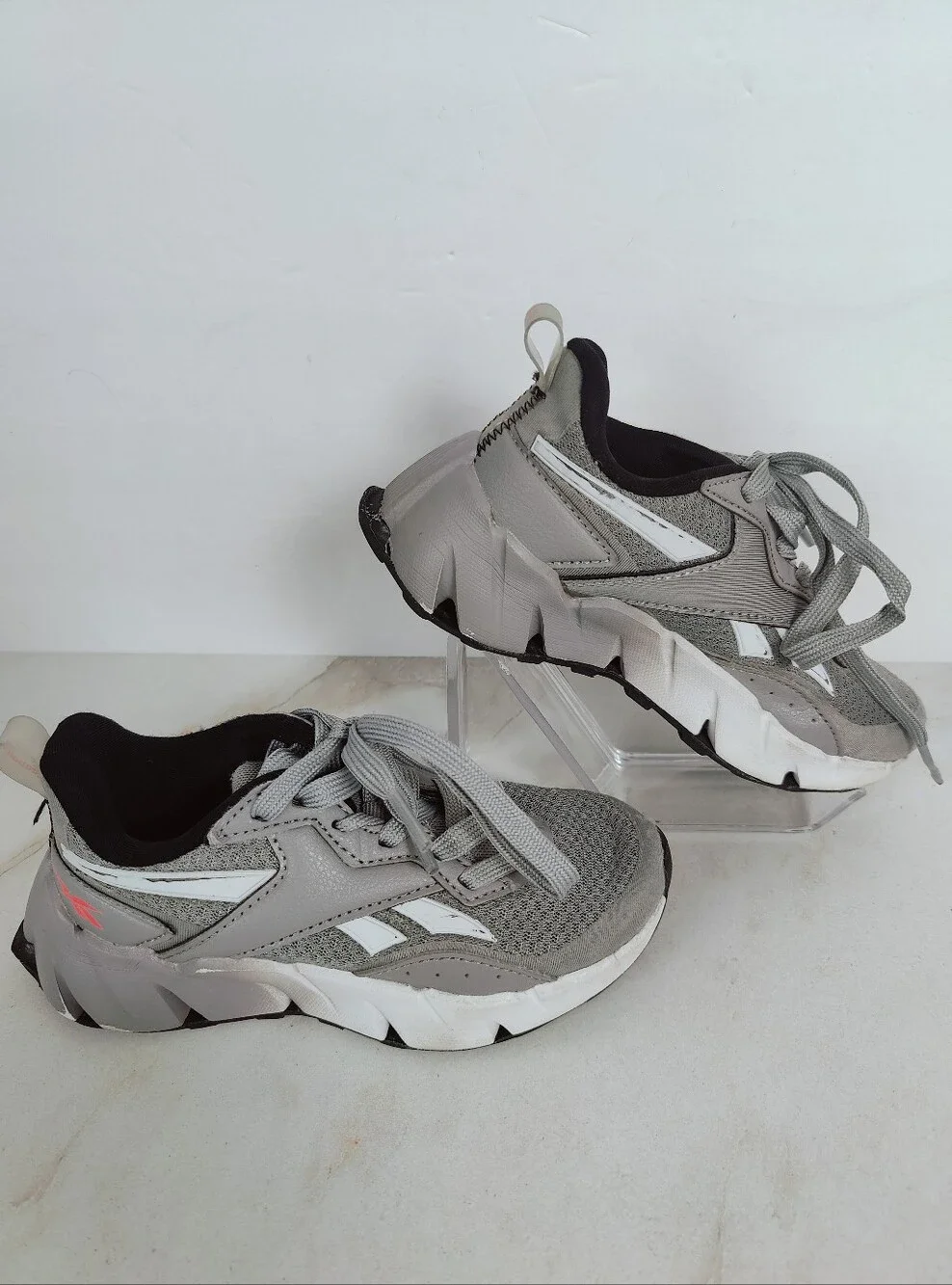 Reebok Toddler Kids Vizome Athletic Running Sneakers, Grey White, Sz 11